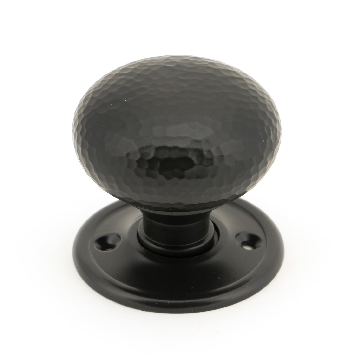 Aged Bronze Hammered Mushroom Mortice/Rim Knob Set