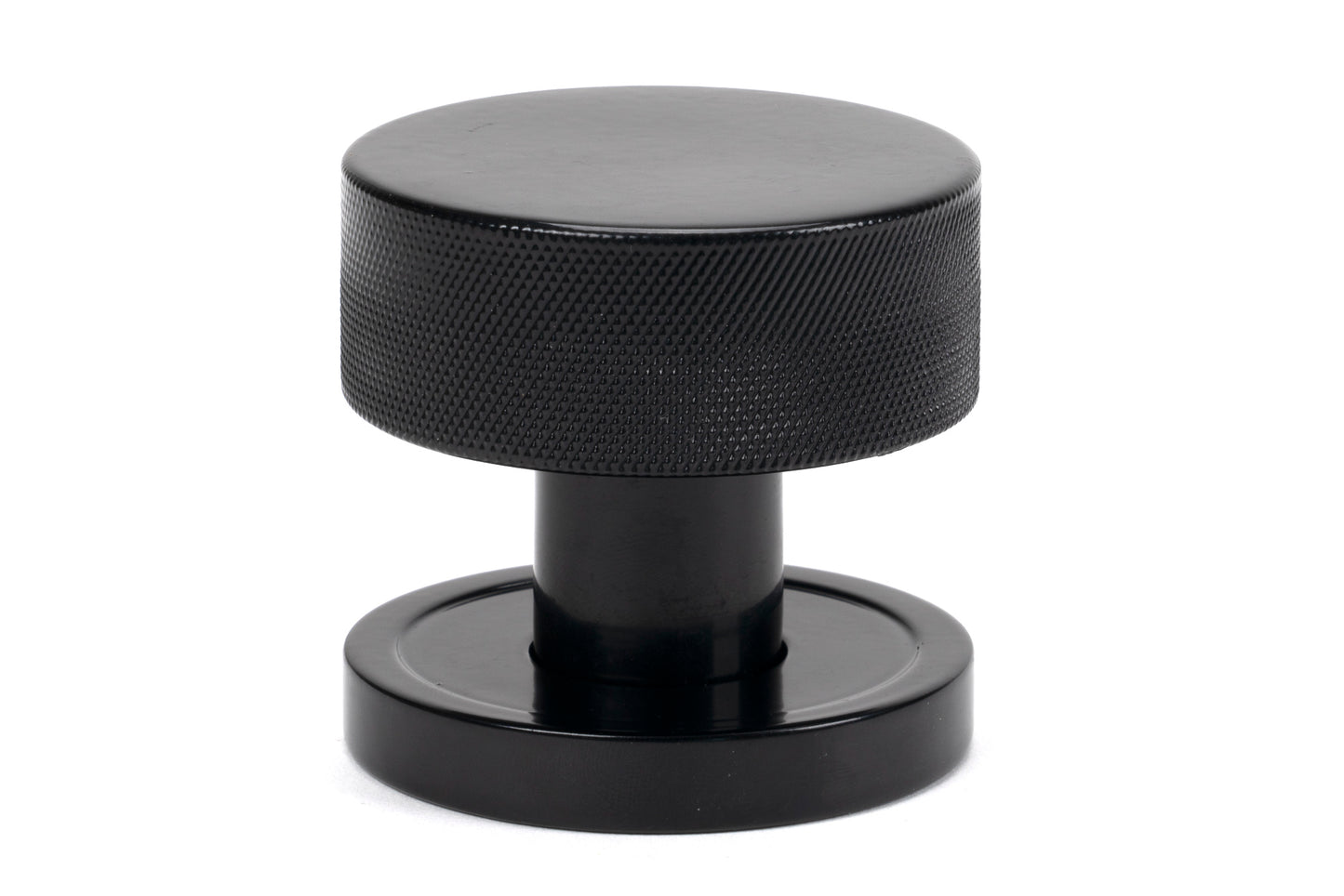 Black Brompton Mortice/Rim Knob Set Single