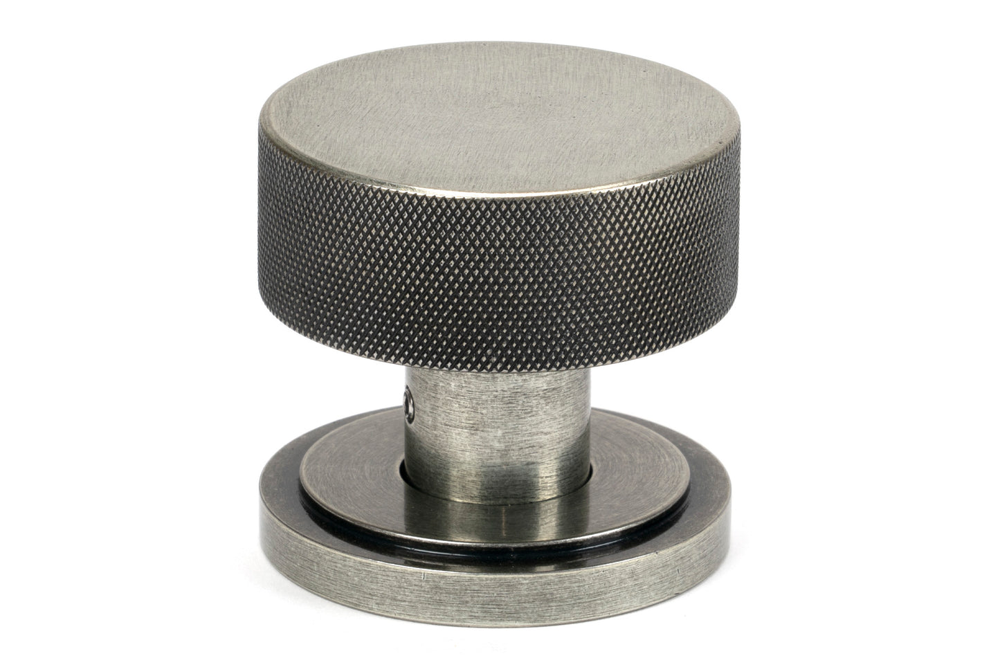 Pewter Brompton Mortice/Rim Knob Set Single
