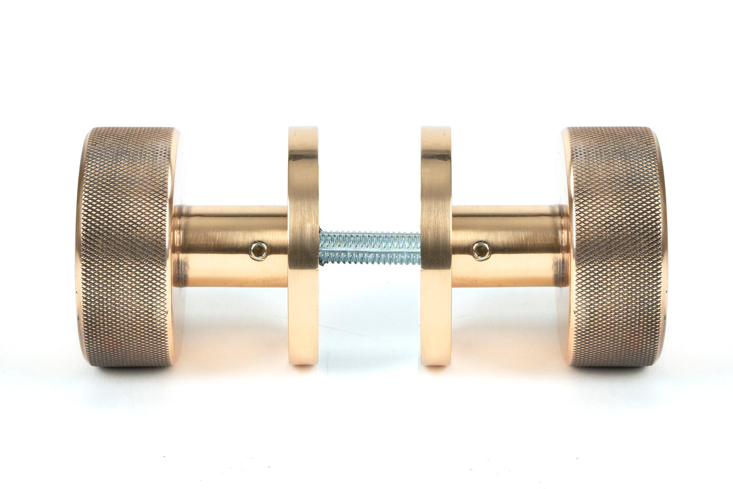 Polished Bronze Brompton Mortice/Rim Knob Set Side by side