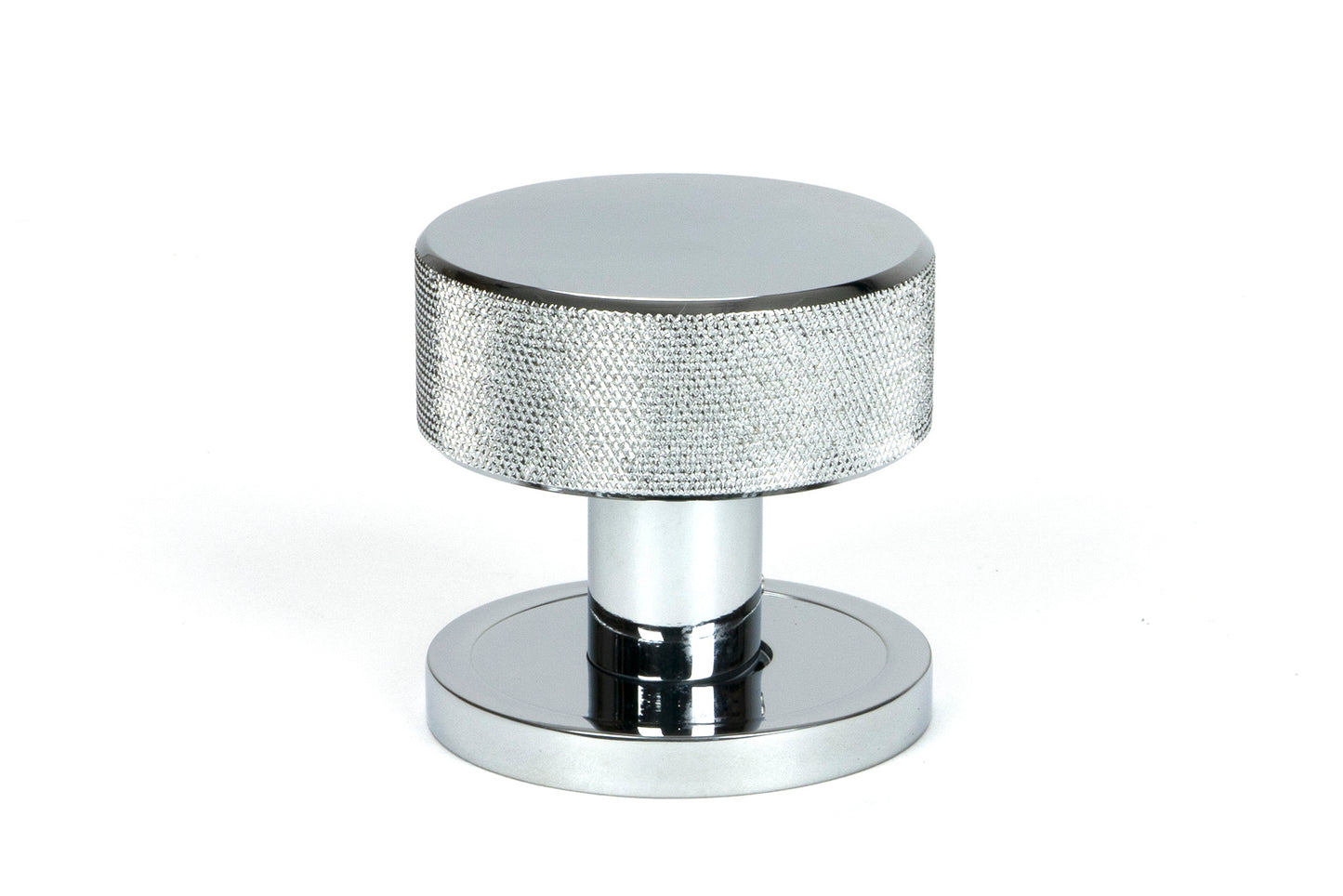 Polished Chrome Brompton Mortice/Rim Knob Set Single