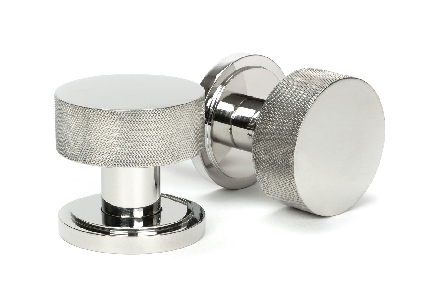 Polished Marine SS (316) Brompton Mortice/Rim Knob Set