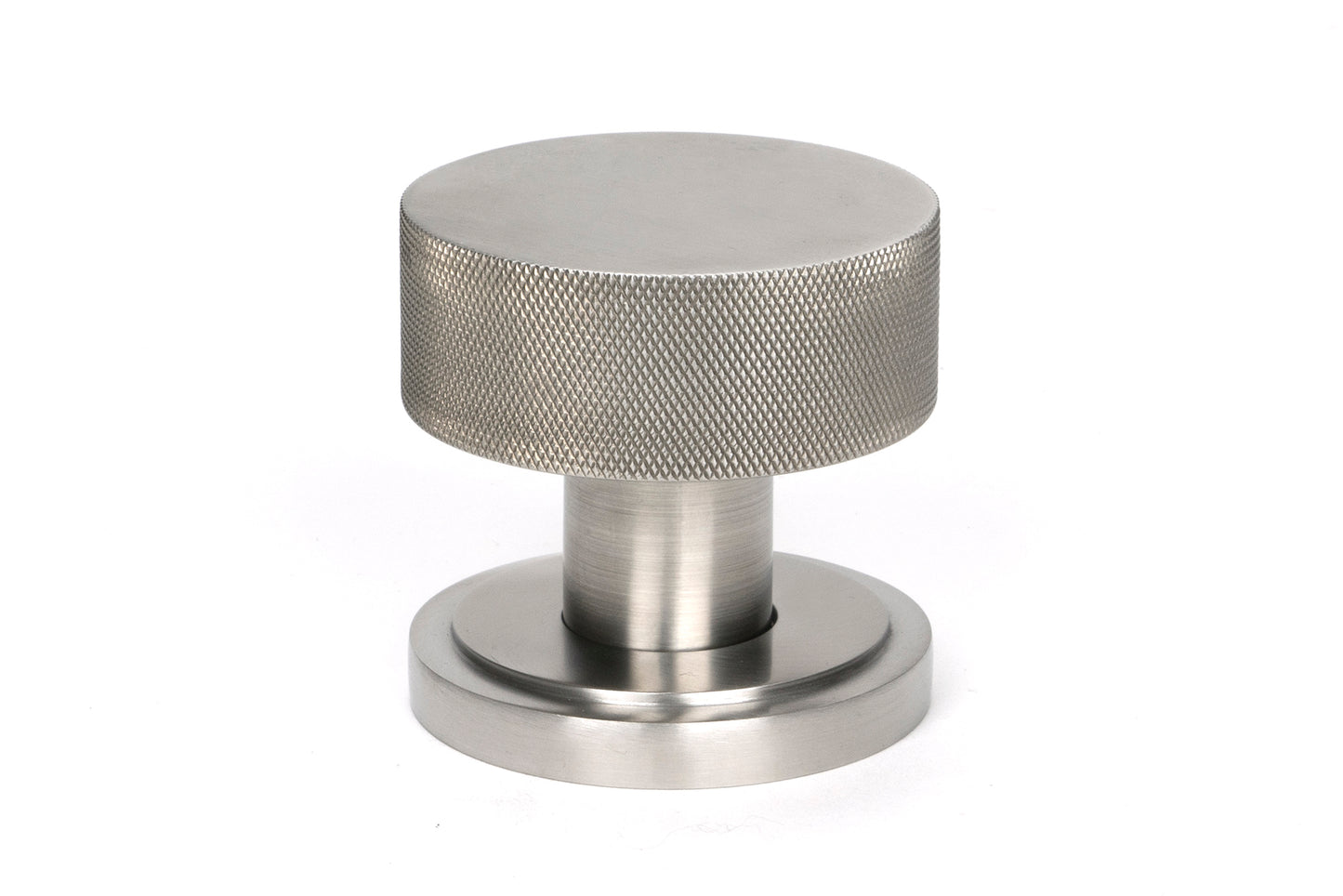 Satin Marine SS (316) Brompton Mortice/Rim Knob Set (Plain) Single