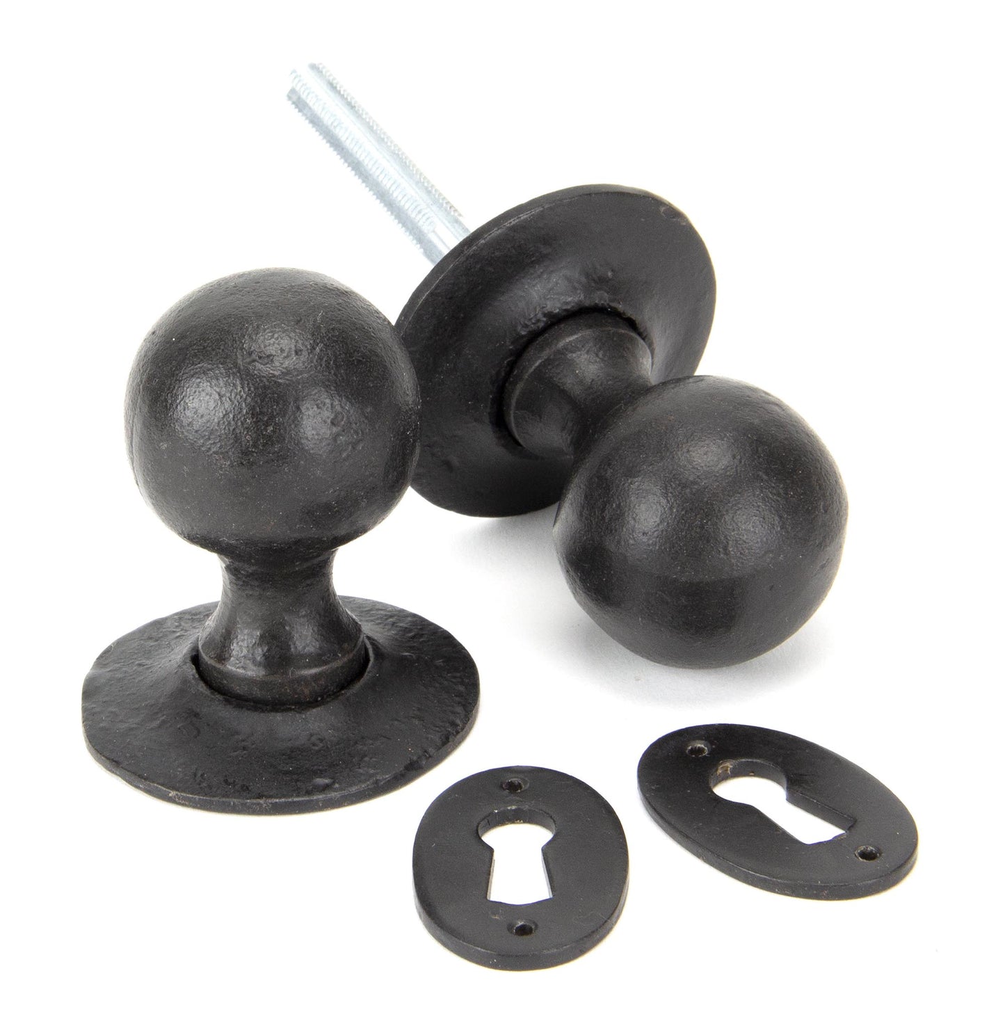 External ~Beeswax Round Mortice/Rim Knob Set
