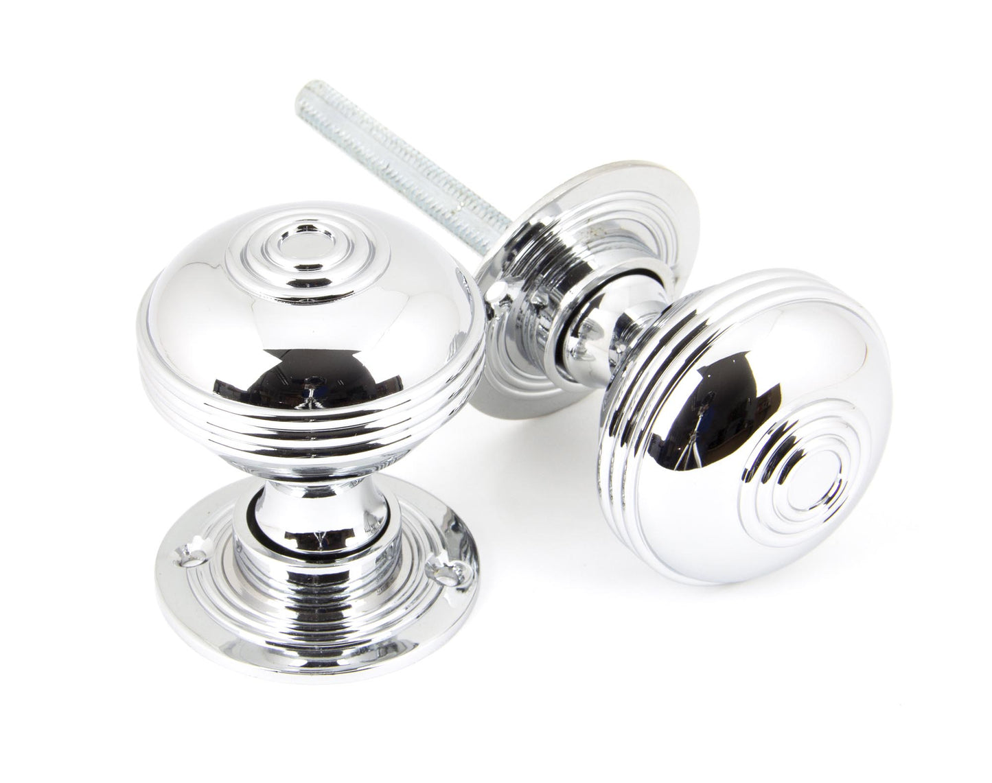 Aged Chrome Prestbury Mortice/Rim Knob Set 50mm
