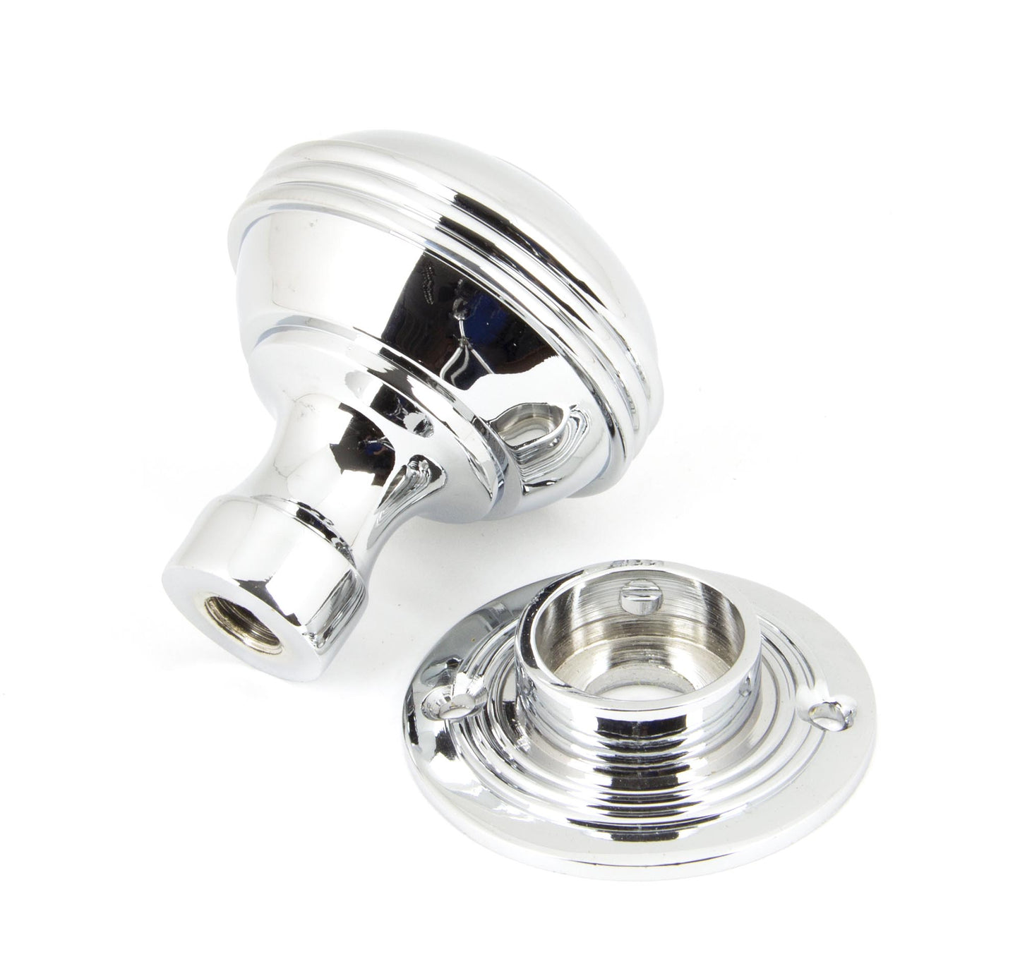 Aged Chrome Prestbury Mortice/Rim Knob Set 50mm