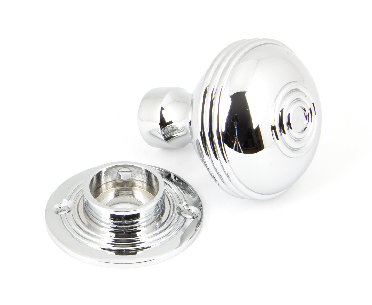 Aged Chrome Prestbury Mortice/Rim Knob Set 50mm