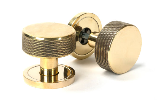 Aged Brass Brompton Mortice/Rim Knob Set