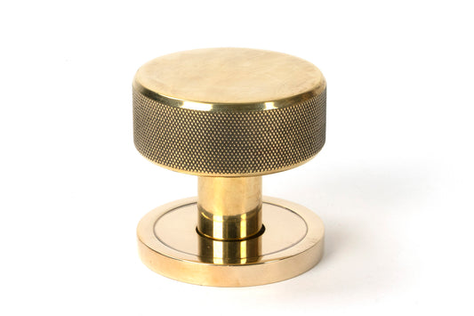 Aged Brass Brompton Mortice/Rim Knob Set Single