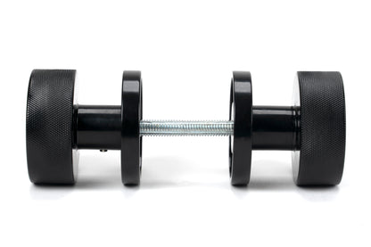 Black Brompton Mortice/Rim Knob Set side by side