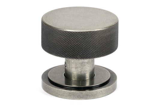 Pewter Brompton Mortice/Rim Knob Set Single