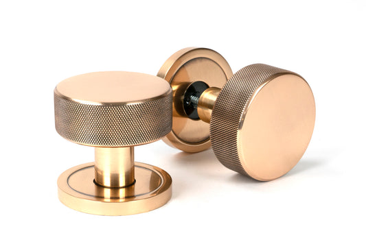 Polished Bronze Brompton Mortice/Rim Knob Set