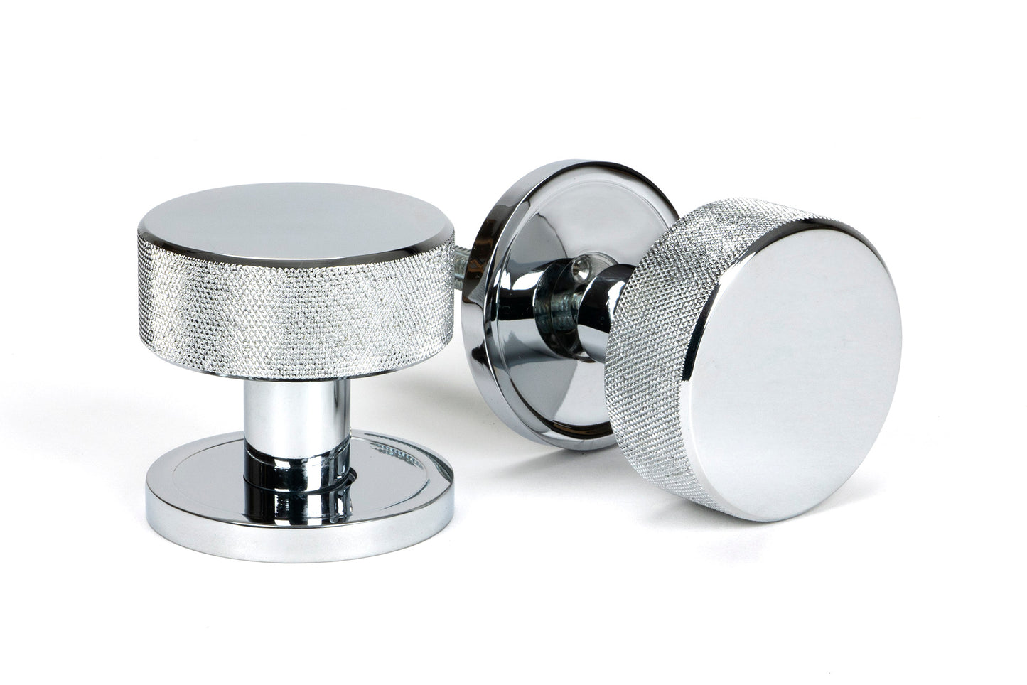 Polished Chrome Brompton Mortice/Rim Knob Set