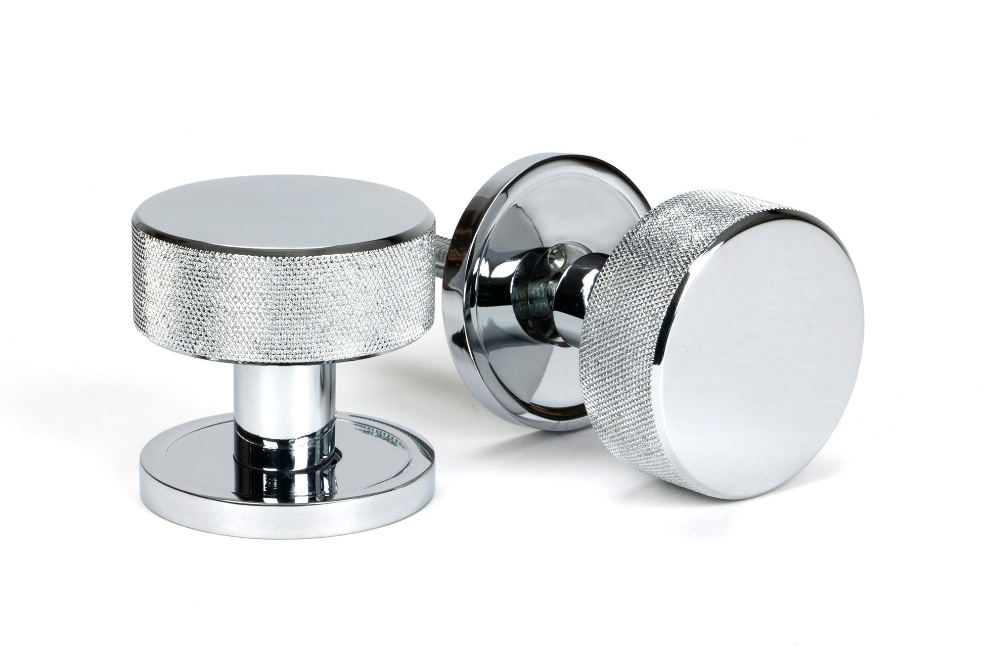 Polished Chrome Brompton Mortice/Rim Knob Set