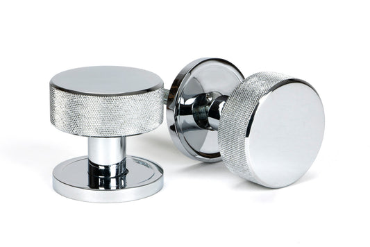 Polished Chrome Brompton Mortice/Rim Knob Set
