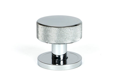 Polished Chrome Brompton Mortice/Rim Knob Set Single