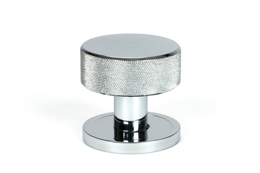 Polished Chrome Brompton Mortice/Rim Knob Set Single