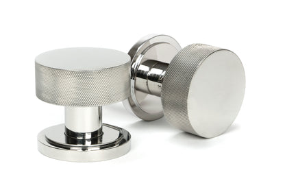 Polished Marine SS (316) Brompton Mortice/Rim Knob Set