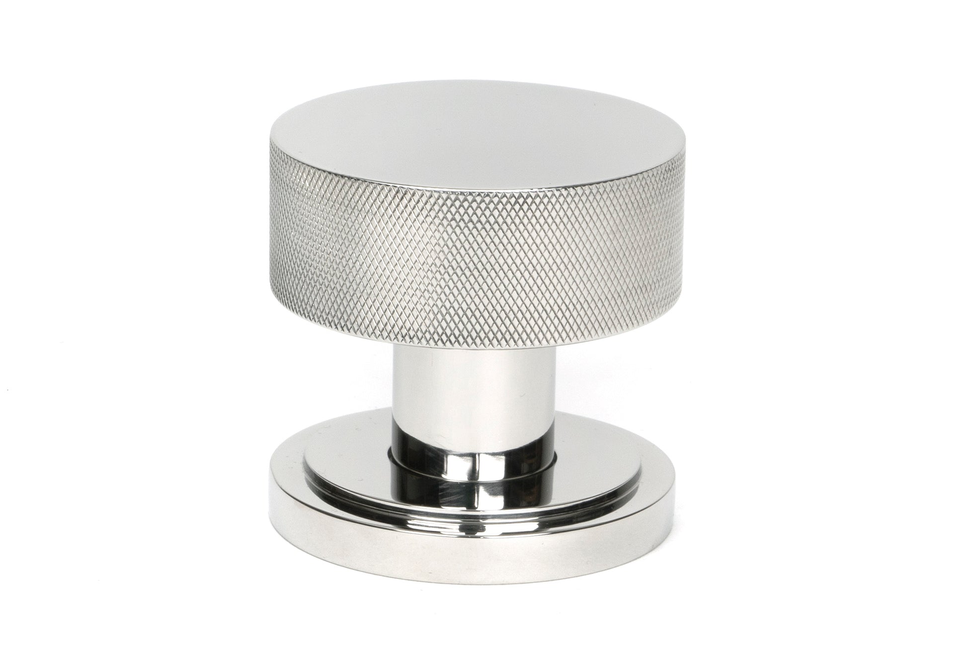 Polished Marine SS (316) Brompton Mortice/Rim Knob Set Single