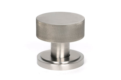 Satin Marine SS (316) Brompton Mortice/Rim Knob Set (Plain) Single