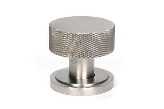 Satin Marine SS (316) Brompton Mortice/Rim Knob Set (Plain) Single