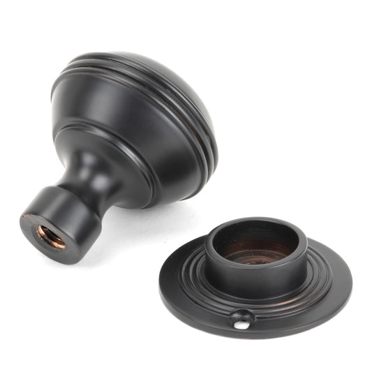 Aged Bronze Prestbury Mortice/Rim Knob Set 50mm