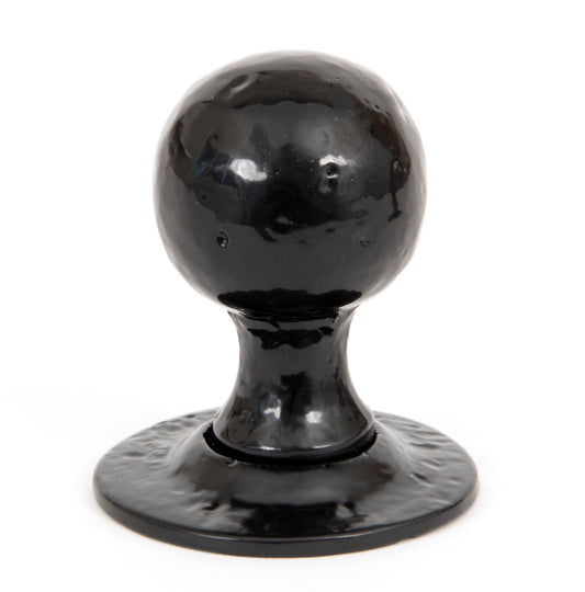 Black Round Mortice/Rim Knob Set
