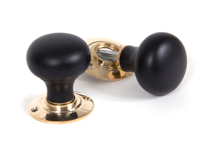 ebony polished nickel bun door knob
