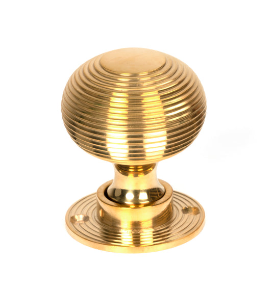 Polished Bronze Heavy Beehive Mortice/Rim Knob Set