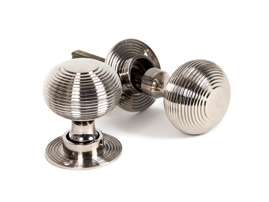 Polished Nickel Beehive Mortice Door Knob