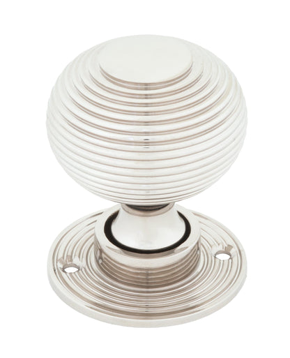 Polished Nickel Beehive Mortice Door Knob 2